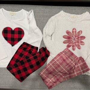 Kids 2 piece set - White and Pink